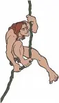 Disney Tarzan King Of The Jungle Dynamic Vine Swinging And Athletic Poses - Filled Embroidery Design - 6710