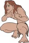 Disney Tarzan Agile Jungle Hero Various Jumping Crouching And Action Stances - Filled Embroidery Design - 6723