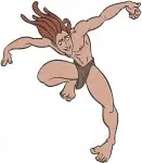 Disney Tarzan Agile Jungle Hero Various Jumping Crouching And Action Stances - Filled Embroidery Design - 6724