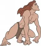 Disney Tarzan Agile Jungle Hero Various Jumping Crouching And Action Stances - Filled Embroidery Design - 6725