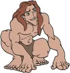 Disney Tarzan Wild Jungle Man Dynamic Sliding Jumping And Athletic Movements - Filled Embroidery Design - 6729