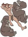 Disney Tarzan With Kala Gorilla Sabor Leopard And Kaa Like Snake Jungle Life - Filled Embroidery Design - 6730