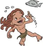 Disney Tarzan Young Tarzan With Tantor Terk And Jane Childhood Jungle Friends - Filled Embroidery Design - 6742