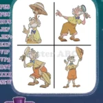 Disney Tarzan Jane Porter Professor Archimedes Porter Exploring Jungle Set - Filled Embroidery Design - Instant Download