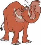 Tarzan Tantor Elephant And Terk Gorilla Jungle Friends Playful Interactions - Filled Embroidery Design - 6775