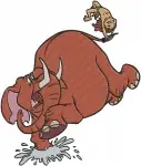 Tarzan Terk The Gorilla Playing Drums And Various Expressive Gorilla Poses - Filled Embroidery Design - 6779