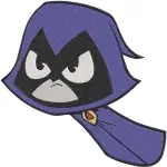 Teen Titans Go Cyborg Raven Dark Magic And Beast Boy As Bird Copter Superheroes - Filled Embroidery Design - 6793