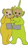 Teletubbies Tinky Winky Dipsy Laa Laa Po Individual Character Poses And Ball - Filled Embroidery Design - 6800