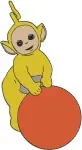 Teletubbies Tinky Winky Dipsy Laa Laa Po Individual Character Poses And Ball - Filled Embroidery Design - 6801