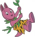 The Backyardigans - Tyrone The Moose And Uniqua The Pink Creature - Dance And Playtime Adventure Friends Together - Filled Embroidery Design - 6808