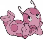 The Backyardigans - Uniqua Pink Creature Ladybug Form Uniqua And Tasha The Hippo - Backyard Adventure Friends - Filled Embroidery Design - 6822