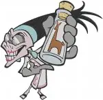 Disney Emperors New Groove Birthday Cake Yzma Old Lady Form Cat Form Villain - Filled Embroidery Design - 6865