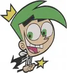 Fairly Oddparents Cosmo Fairy Godparent Wand Magic Star Timmy Turner Boy Bundle - Filled Embroidery Design - 6870