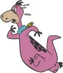 Flintstones Dino Pet Dinosaur Playing Bass Barney Rubble Caveman Friend Designs - Filled Embroidery Design - 6888