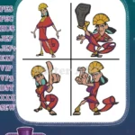 Disney Emperors New Groove Yzma As Kuzco Palace Guard Disguise Emperor Collection - Filled Embroidery Design - Instant Download