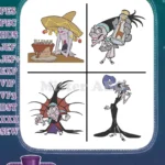 Disney Emperors New Groove Birthday Cake Yzma Old Lady Form Cat Form Villain - Filled Embroidery Design - Instant Download