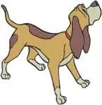 Disney Fox And Hound Chief Dog Copper Hound Woodpecker Dinky Boomer - Filled Embroidery Design - 6908