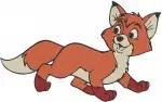 Disney Fox And Hound Tod Fox Vixey She Fox Couple Love Forest Animals - Filled Embroidery Design - 6910