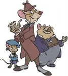 Disney Great Mouse Detective Basil Baker Street Dr Dawson Toby Dog Fidget Bat Collection - Filled Embroidery Design - 6955