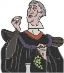Hunchback Of Notre Dame Judge Claude Frollo Villainous Poses And Expressions - Filled Embroidery Design - 6968