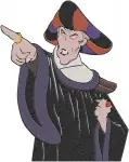 Hunchback Of Notre Dame Judge Claude Frollo Villainous Poses And Expressions - Filled Embroidery Design - 6970
