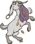 Hunchback Of Notre Dame Djali The Goat Wearing Bells And Various Playful Poses - Filled Embroidery Design - 6982