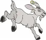 Hunchback Of Notre Dame Djali Goat Friend Various Standing And Jumping Actions - Filled Embroidery Design - 6987