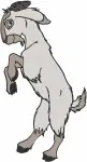 Hunchback Of Notre Dame Djali Goat Various Poses Baby Goat And Standing Views - Filled Embroidery Design - 6988