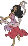 Hunchback Of Notre Dame Esmeralda Gypsy Dancer Various Graceful Dancing Poses - Filled Embroidery Design - 6992