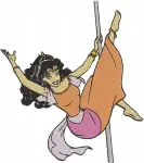 Hunchback Of Notre Dame Esmeralda Gypsy Dancer Various Graceful Dancing Poses - Filled Embroidery Design - 6993