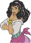 Hunchback Of Notre Dame Esmeralda Various Portraits And Standing Character - Filled Embroidery Design - 6999