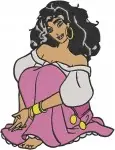 Hunchback Of Notre Dame Esmeralda Various Portraits And Standing Character - Filled Embroidery Design - 7000