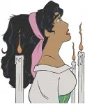 Hunchback Of Notre Dame Esmeralda Various Portraits And Standing Character - Filled Embroidery Design - 7001
