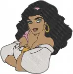 Hunchback Of Notre Dame Esmeralda Beautiful Portraits And Expressive Headshots - Filled Embroidery Design - 7003