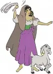 Hunchback Of Notre Dame Esmeralda With Djali Goat Dancing And At Feast Of Fools - Filled Embroidery Design - 7006