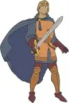 Hunchback Of Notre Dame Captain Phoebus On Horseback And Various Heroic Poses - Filled Embroidery Design - 7031