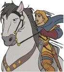 Hunchback Of Notre Dame Captain Phoebus Heroic Poses Portrait And With Djali - Filled Embroidery Design - 7035