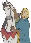 Hunchback Of Notre Dame Captain Phoebus Heroic Poses Portrait And With Djali - Filled Embroidery Design - 7036