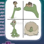 Disney Pixar Good Dinosaur Arlo And Spot Hatching From Egg Adventure Pals - Filled Embroidery Design - Instant Download