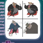 Hunchback Of Notre Dame Clopin King Of Fools And Frollo Villain Various Poses - Filled Embroidery Design - Instant Download