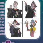 Hunchback Of Notre Dame Judge Claude Frollo Villainous Poses And Expressions - Filled Embroidery Design - Instant Download