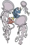Disney Pixar Finding Nemo Dory Nemo Gill Jellyfish Aquarium Friends Ocean - Filled Embroidery Design - 2920