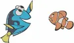 Disney Pixar Finding Nemo Dory Marlin Nemo Crush Squirt Ocean Friends Group Set - Filled Embroidery Design - 2936