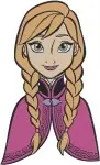 Disney Frozen Princess Anna Adventure Outfit Sleeping Waking Up Portrait Collection - Filled Embroidery Design - 2966