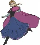 Disney Frozen Princess Anna Adventure Attire Standing Walking Determined Princess - Filled Embroidery Design - 2972