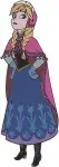 Disney Frozen Princess Anna Adventure Attire Standing Walking Determined Princess - Filled Embroidery Design - 2973