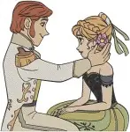 Disney Frozen Anna Hans Romantic Dance Kristoff Deception Love Triangle Bundle - Filled Embroidery Design - 2986