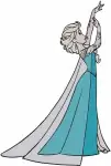 Disney Frozen Queen Elsa Ice Magic Powers Coronation Gown Transformation Poses Collection - Filled Embroidery Design - 3022