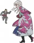 Frozen Elsa Ice Gown Anna Winter Outfit Kristoff And Sven Various Poses - Filled Embroidery Design - 3029