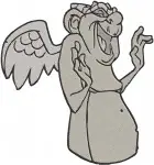 Hunchback Of Notre Dame Gargoyle Victor Hugo Laverne Various Animated Poses Set - Filled Embroidery Design - 7066